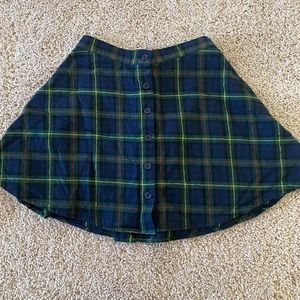 Multi plaid skirt XS